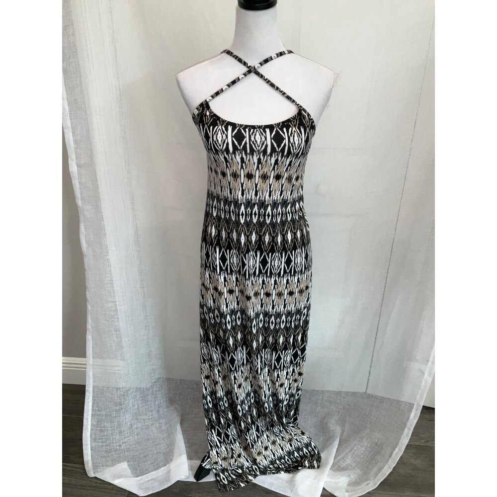 Lascana Venus Womens Aztec Pattern Maxi Dress With Crisscross Straps size 6 - Picture 2 of 8